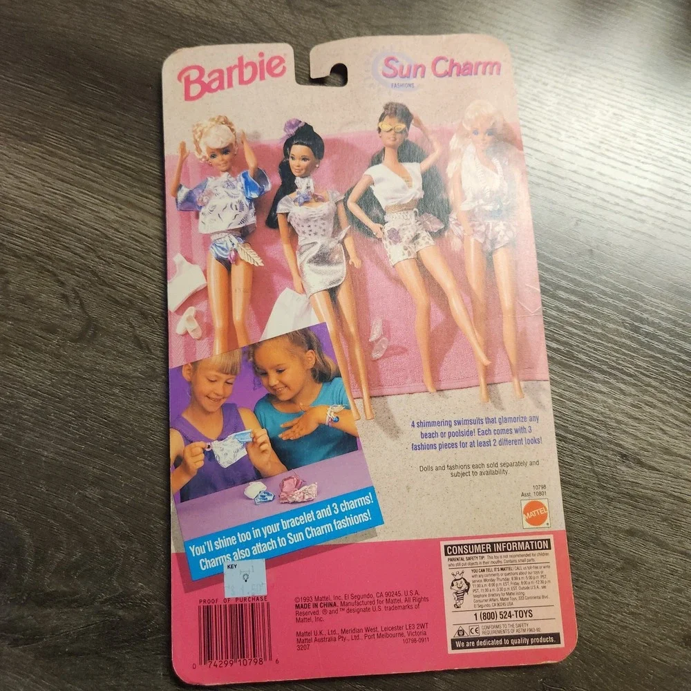 Vtg Mattel Barbie Fashions Sun Charm 1993 #10798 Sweet 'N Pretty #68007 NFRB NEW